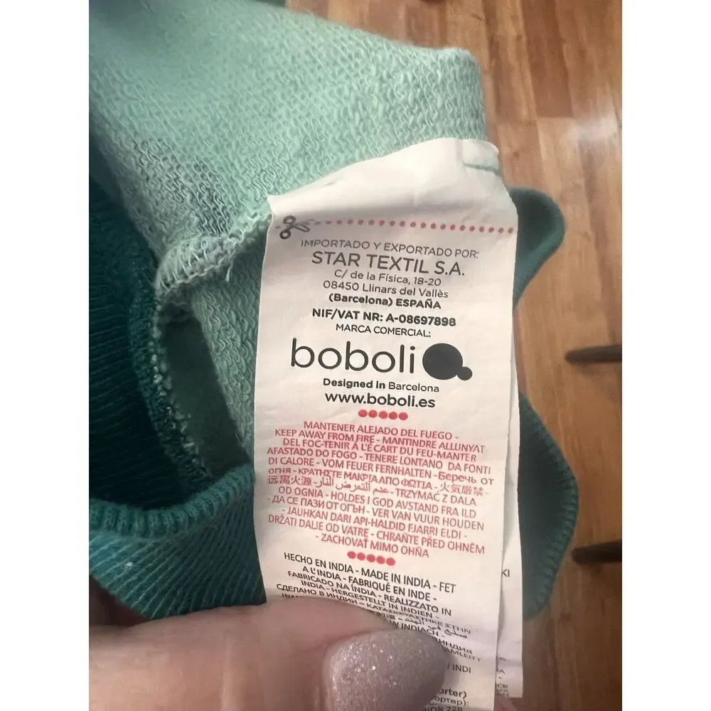 Boboli Infant Hoodie 6mo Jungle Leaf Monkey Jacket Zip Up New With Tags NWT